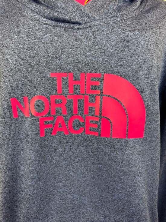 The North Face Women's Heathered Navy Blue and Pink Half Dome Pullover Hoodie Si - Picture 3 of 8